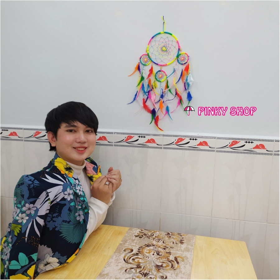 dreamcatcher handmade cầu vồng