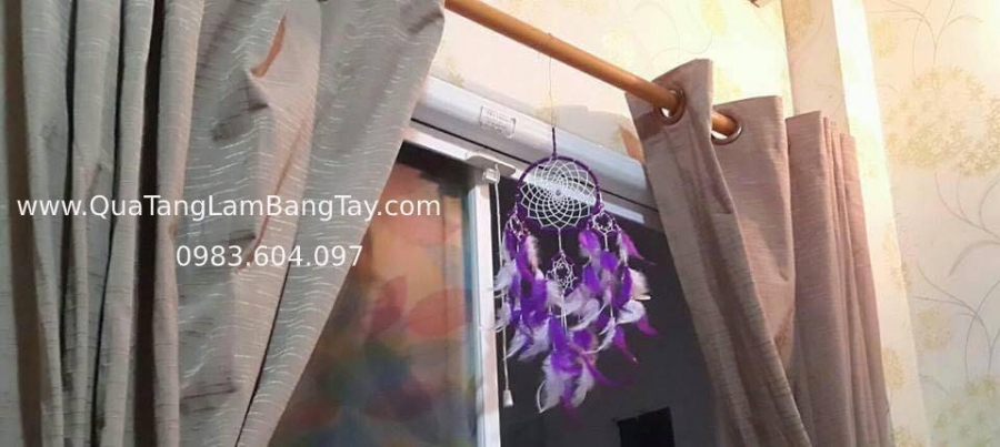 dreamcatcher màu tím trắng