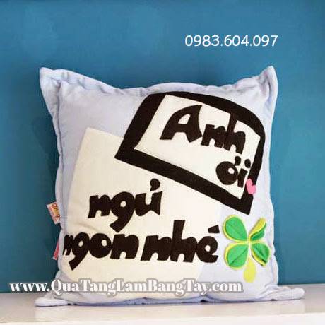 gối handmade hình vuông