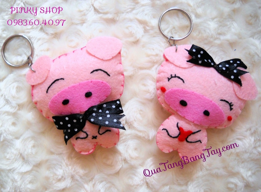 Móc khóa handmade vải nỉ