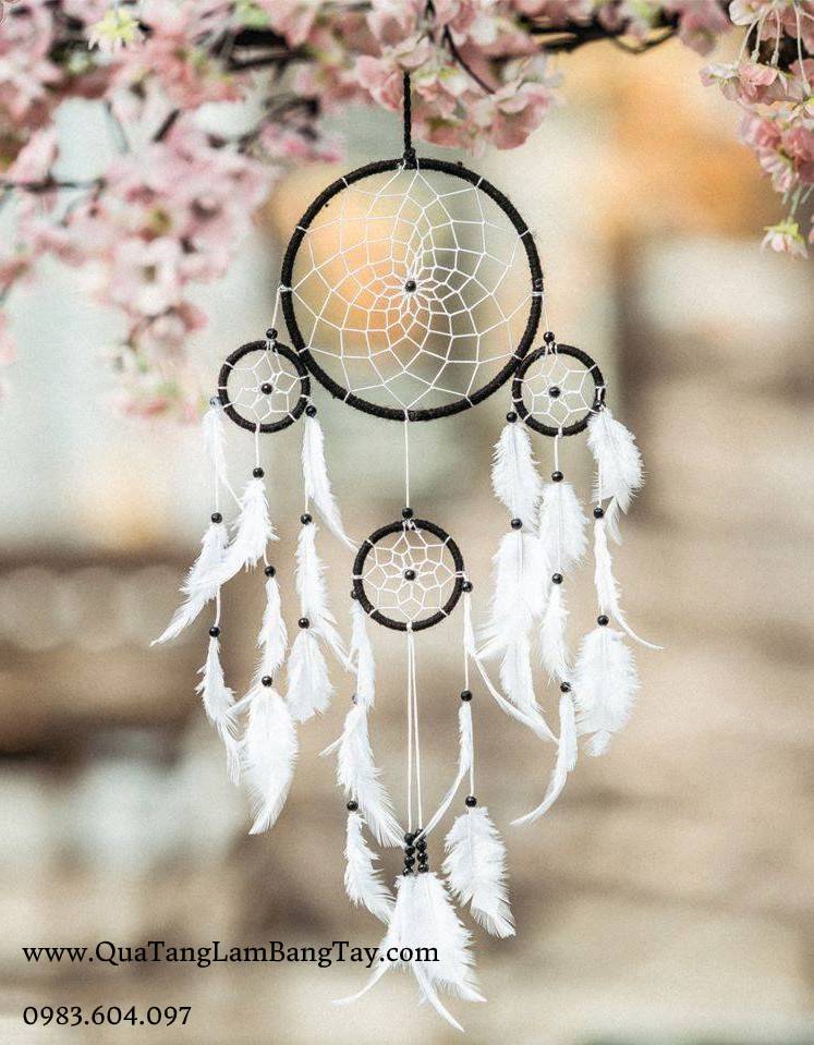 Dreamcatcher Màu Đen Trắng Vintage - Mã DR27