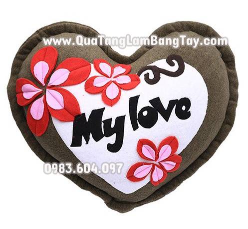 Gối handmade trái tim My Love mã GN3