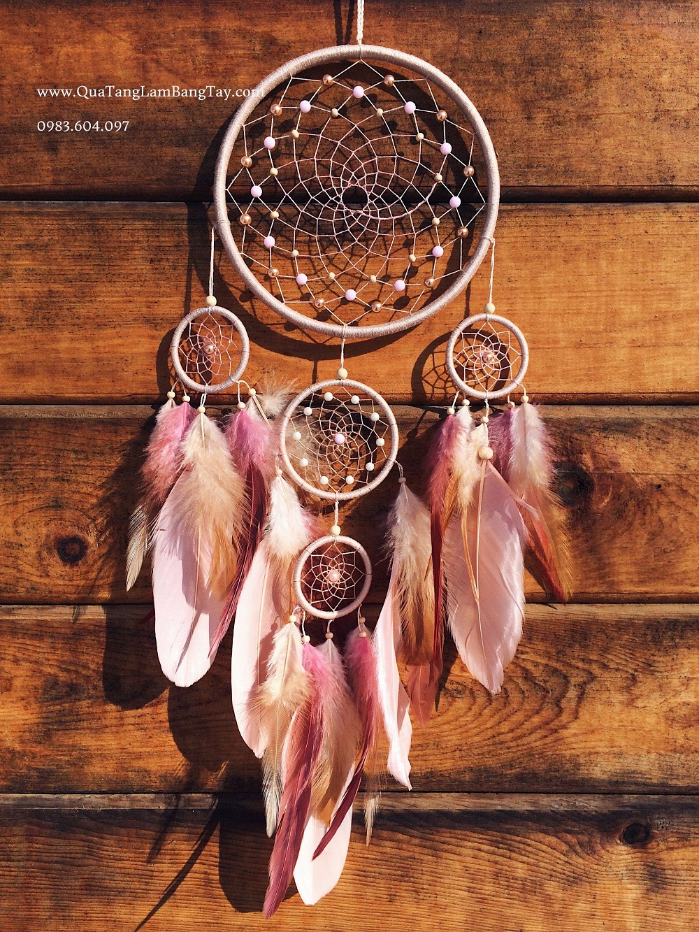 Dreamcatcher Màu Hồng Pastel Đáng Yêu - Mã DR13