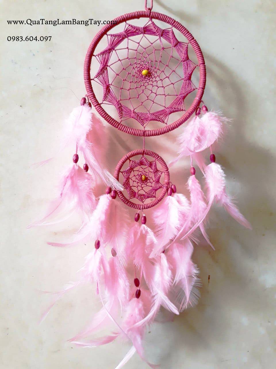 Dreamcatcher Màu Hồng Baby Rẻ Quạt - Mã DR22