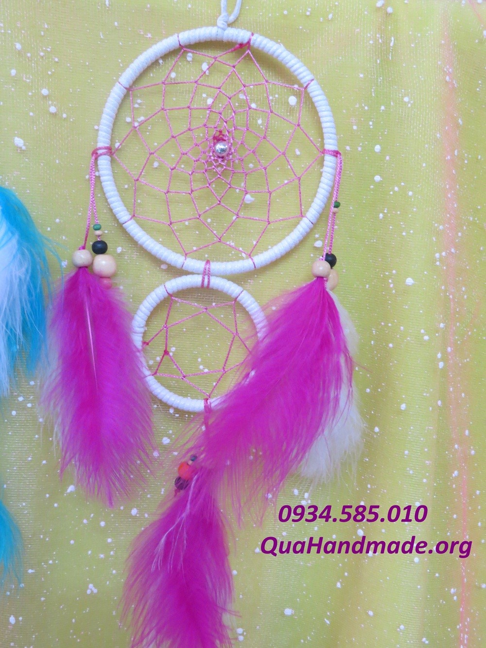 Dreamcatcher Màu Trắng Hồng ( tên Giấc Mơ Hồng) mã DRD11