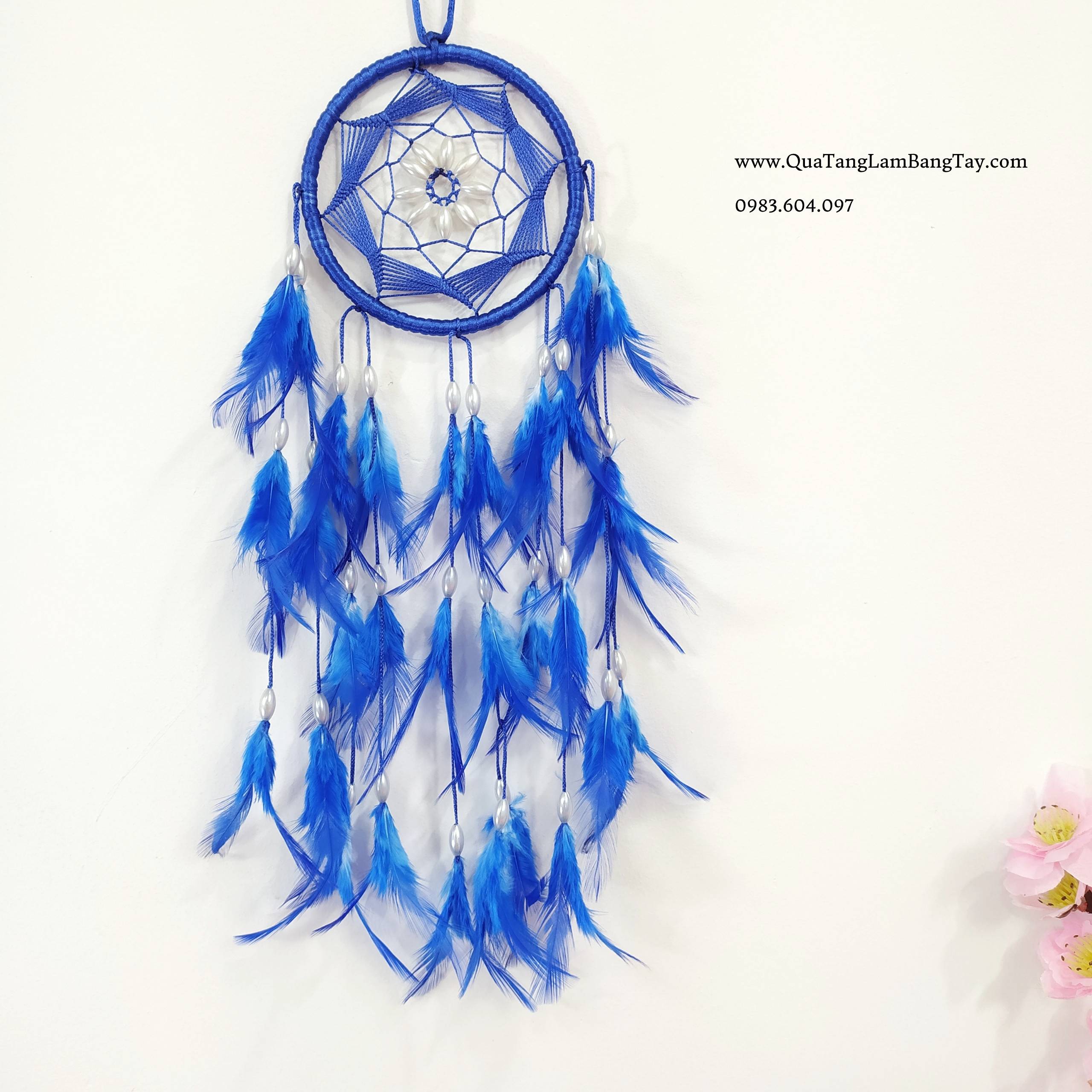 Dreamcatcher Màu Xanh Dương Rẻ Quạt 2 - Mã DR37