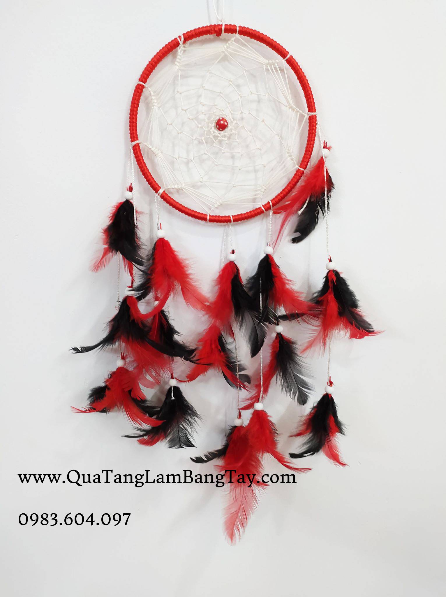 Dreamcatcher Màu Đỏ Trắng Đen Sang Trọng mã DRD13