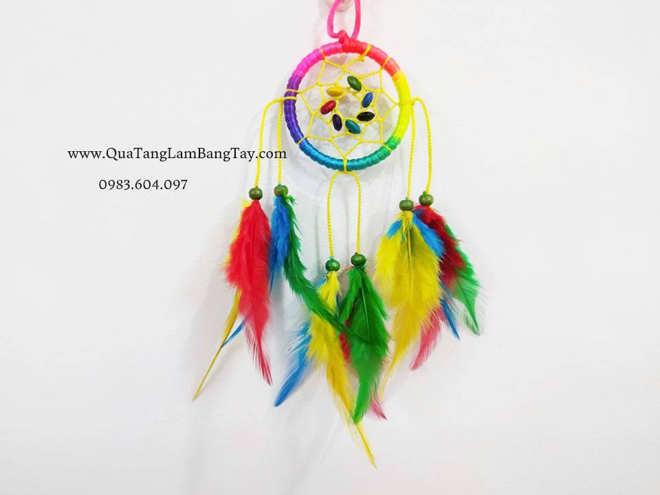 Móc Khóa Dreamcatcher Màu Cầu Vồng - Mã MDR3