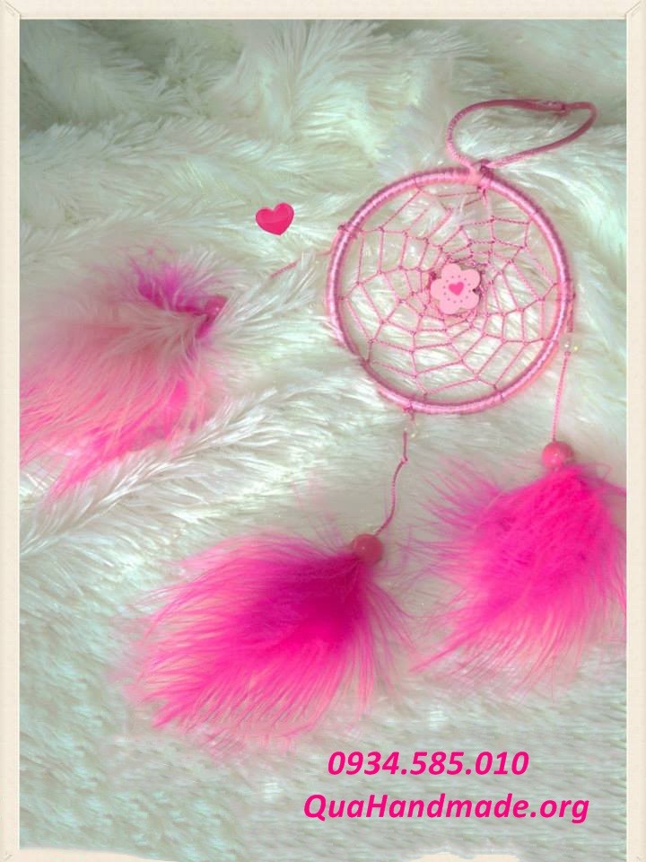 Dreamcatcher Màu Hồng Mạng Nhện Sang Trọng ( tên Phấn Hồng) mã DRD10