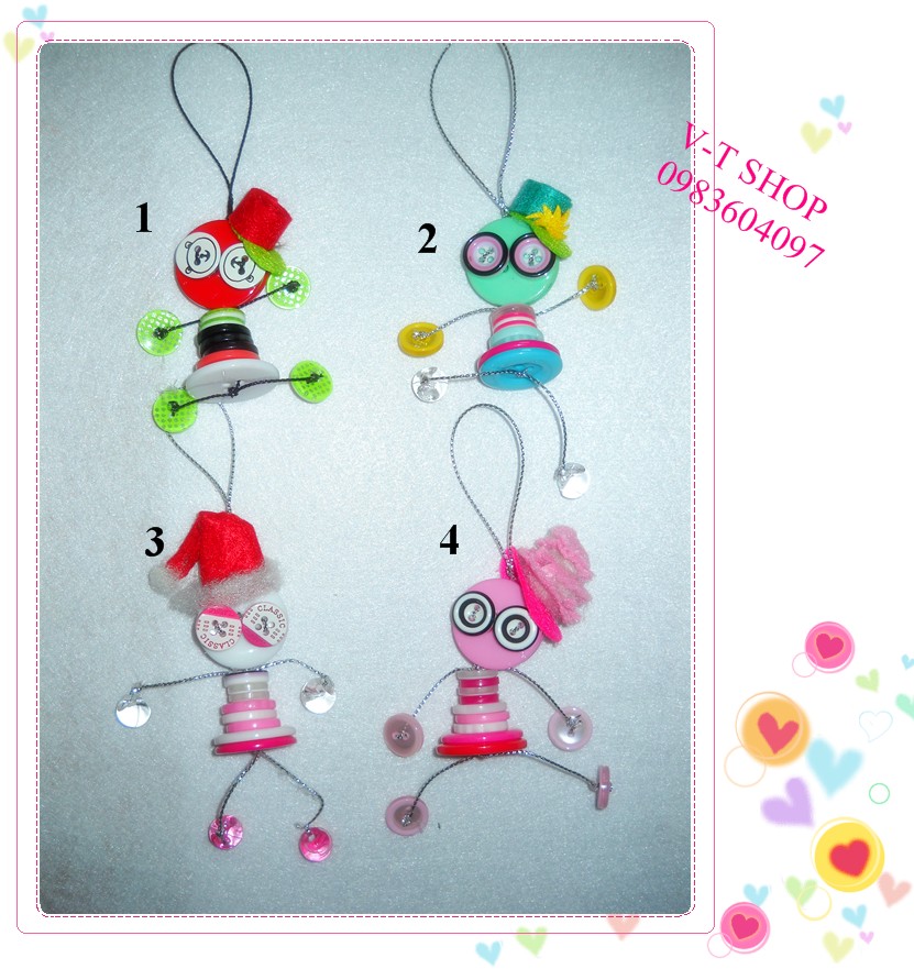 móc khóa cúc áo, móc khóa cúc áo handmade, handmade cúc áo